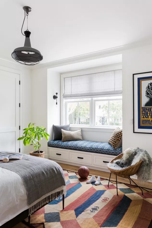 儿童装修效果图卧室男孩,儿童书房卧室一体装修效果图