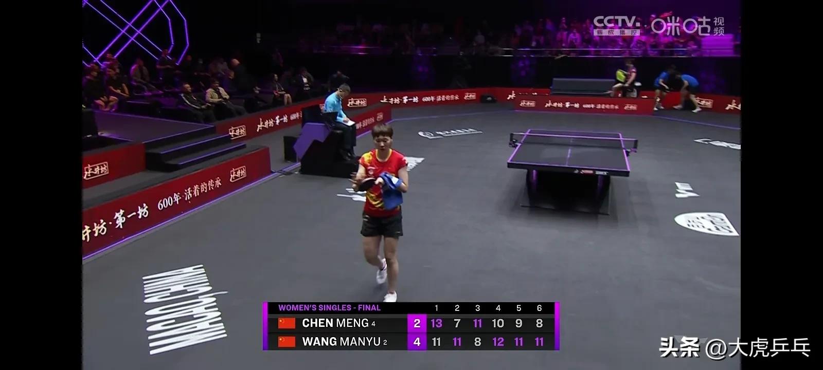 王曼昱3比2战胜孙颖莎夺得冠军,王曼昱陈梦澳门站女单夺冠