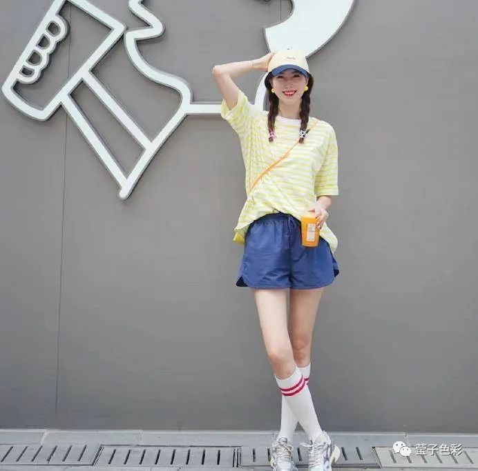 多巴胺男士短袖,春季流行多巴胺穿搭