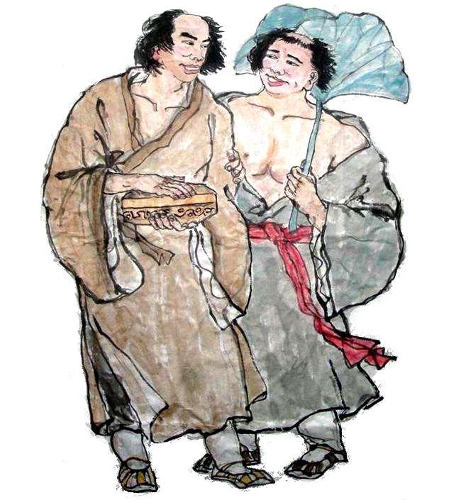 关于和合二仙的传说的画最简单,和合二仙的传说