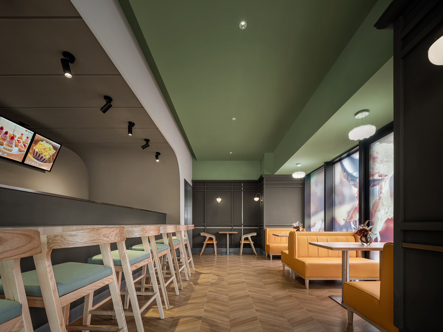 云浮茶饮店空间设计,顶楼茶饮店设计