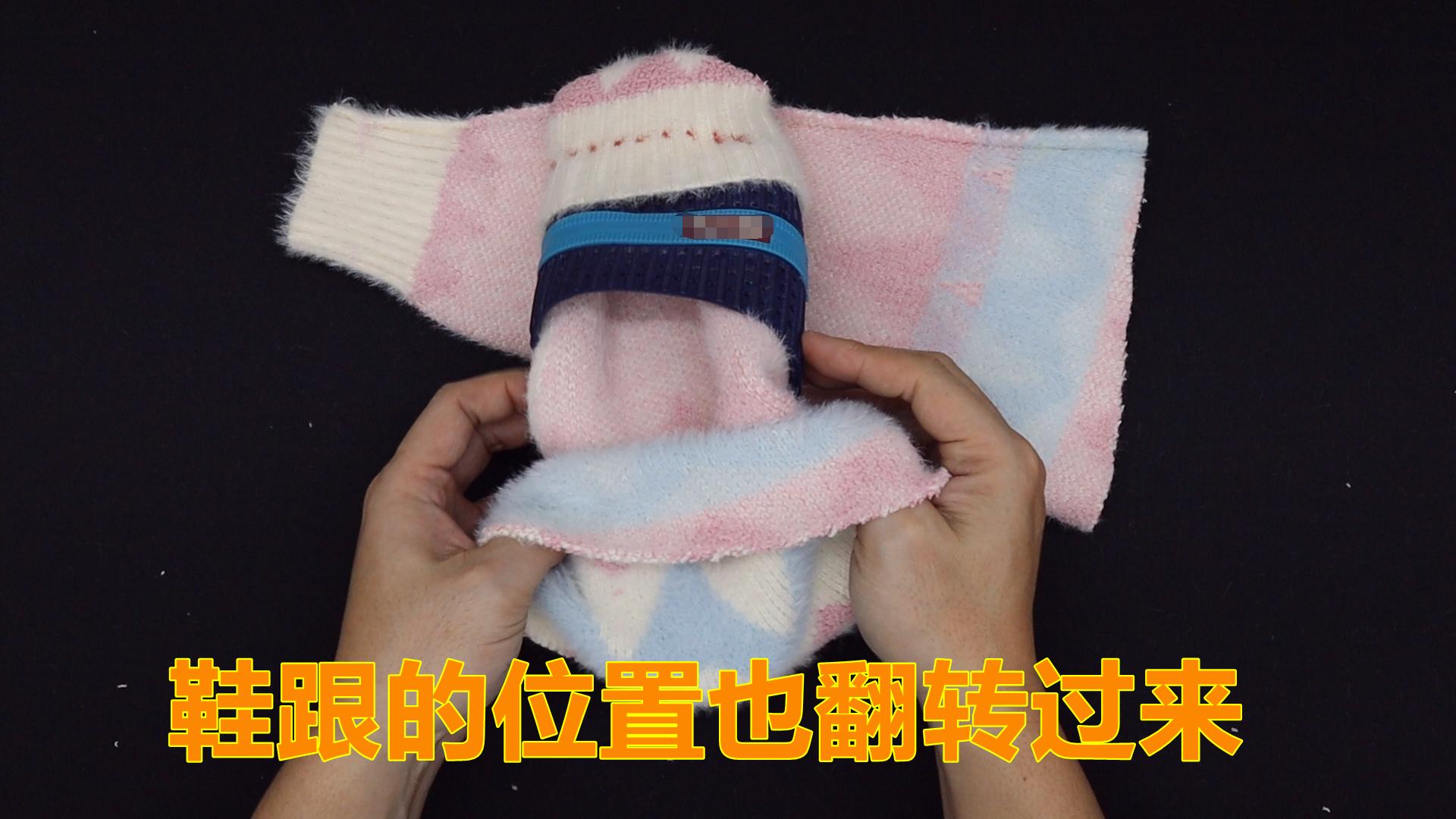 冬季毛衣秒变棉拖鞋,凉鞋用旧毛衣改棉拖鞋