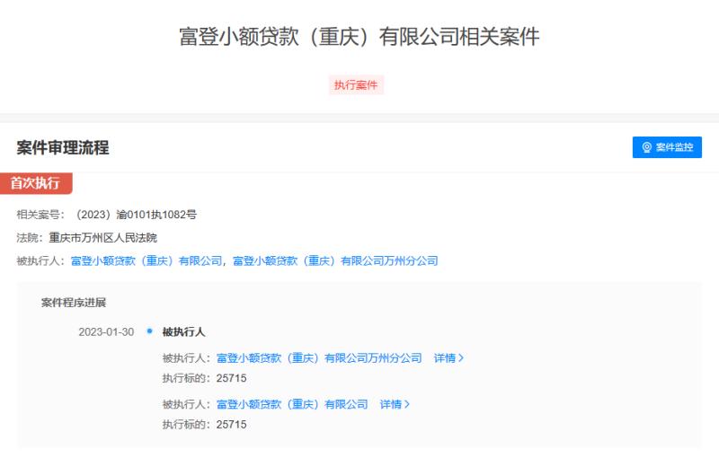 富登信贷被清退,入股的企业被列为失信被执行人