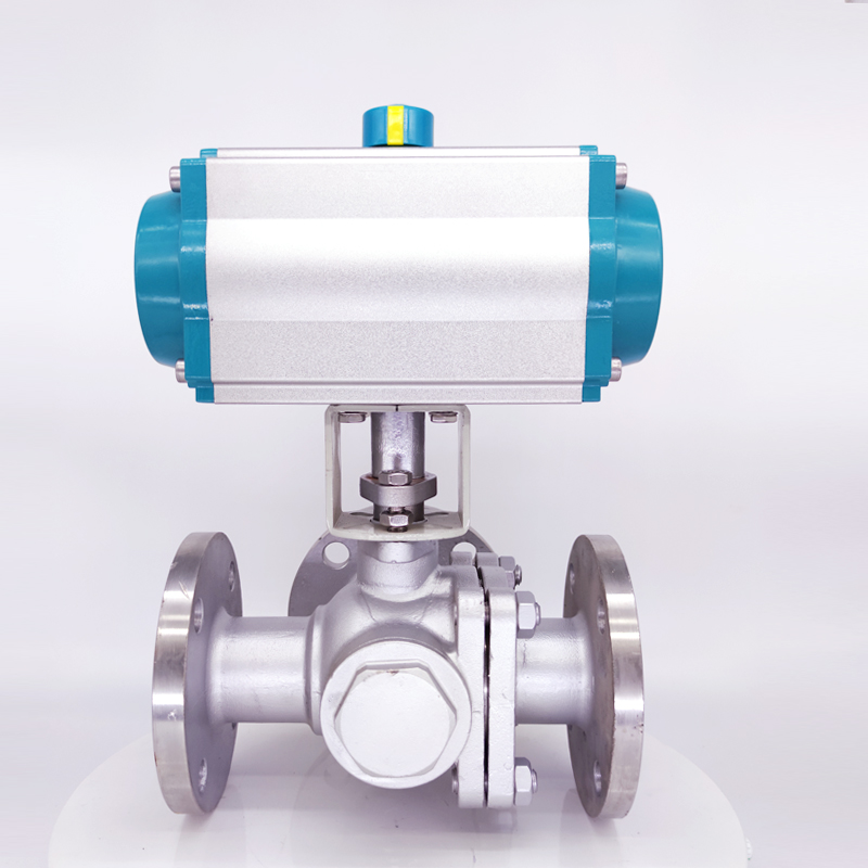 气动三通法兰球阀厂家,气动三通法兰球阀品牌