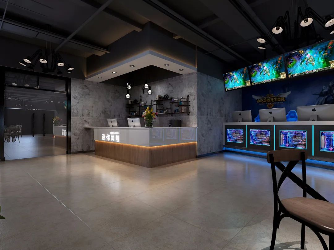 成都网咖电竞风格装修设计,网咖装修风格模块化装修