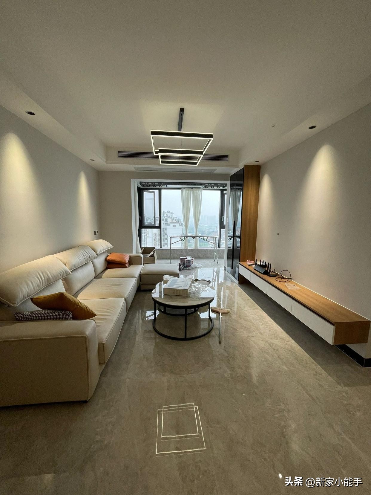 灰色家具墙面粉刷效果图,室内装修蓝灰色墙面