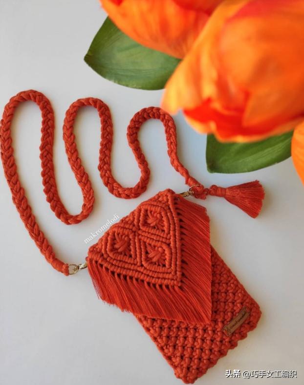 自己用绳子编一个东西,绳子编小包教程