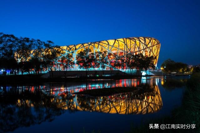 北京地标性鸟巢夜景怎么拍,北京鸟巢最好看的夜景