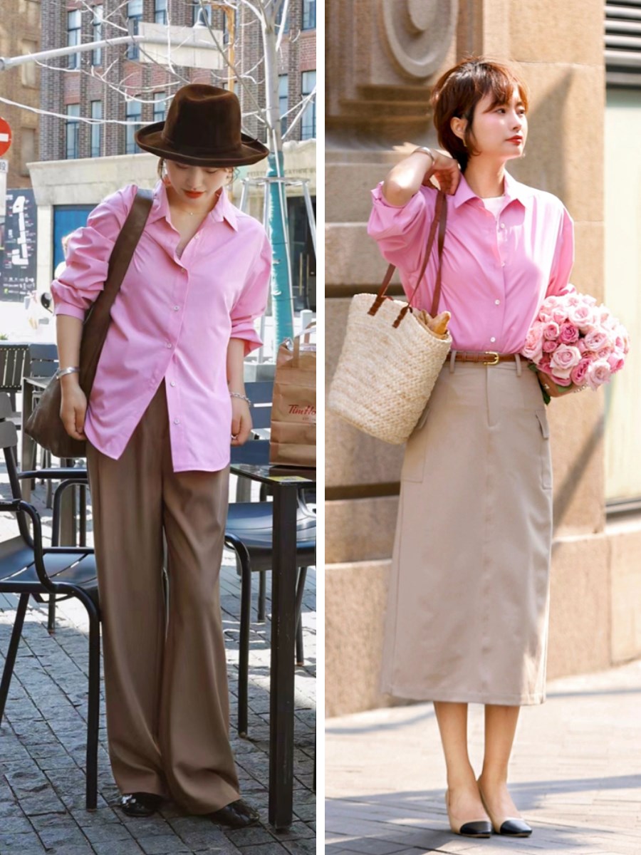 被这个40+的博主惊艳了：中年女人穿“粉色”，原来可以这么高级