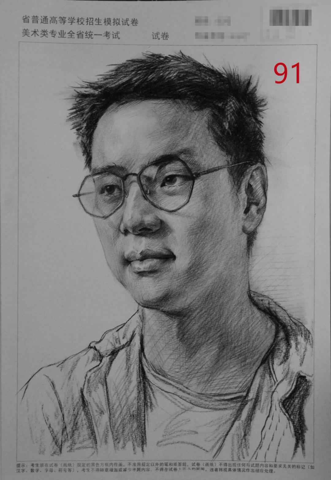 万人联考一模2024素描高分,一模静物素描高分卷