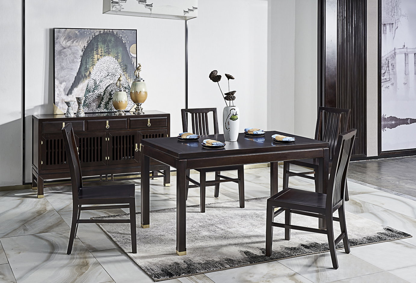 新中式实木餐桌品牌,新中式餐桌品牌推荐