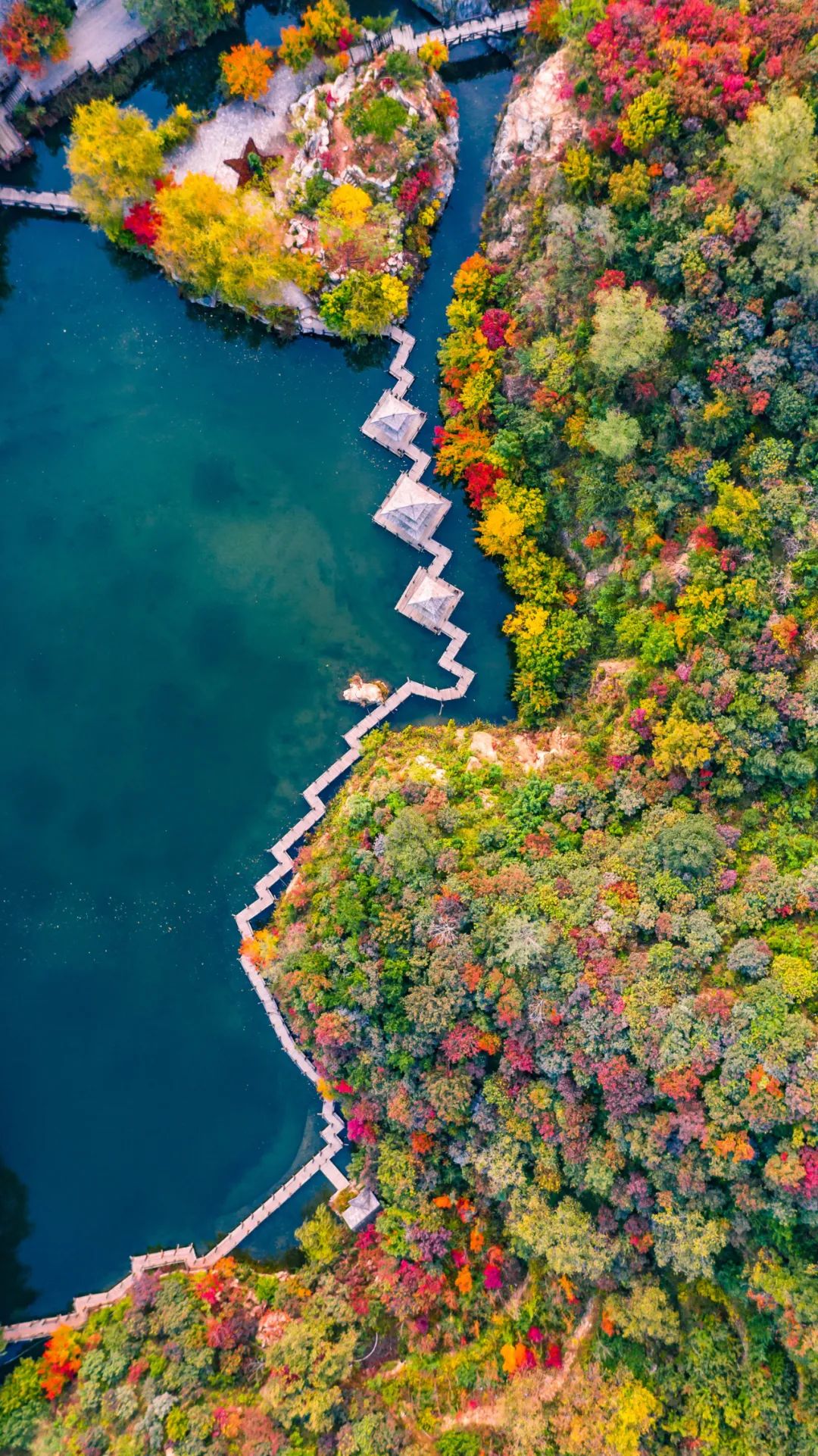 济南九如山秋色美如画,济南九如山秋天景色