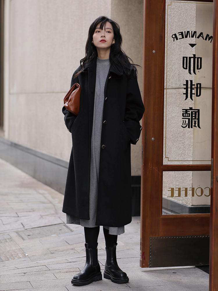 羊绒大衣中长款高级感穿搭,秋冬高级感穿搭羊绒大衣