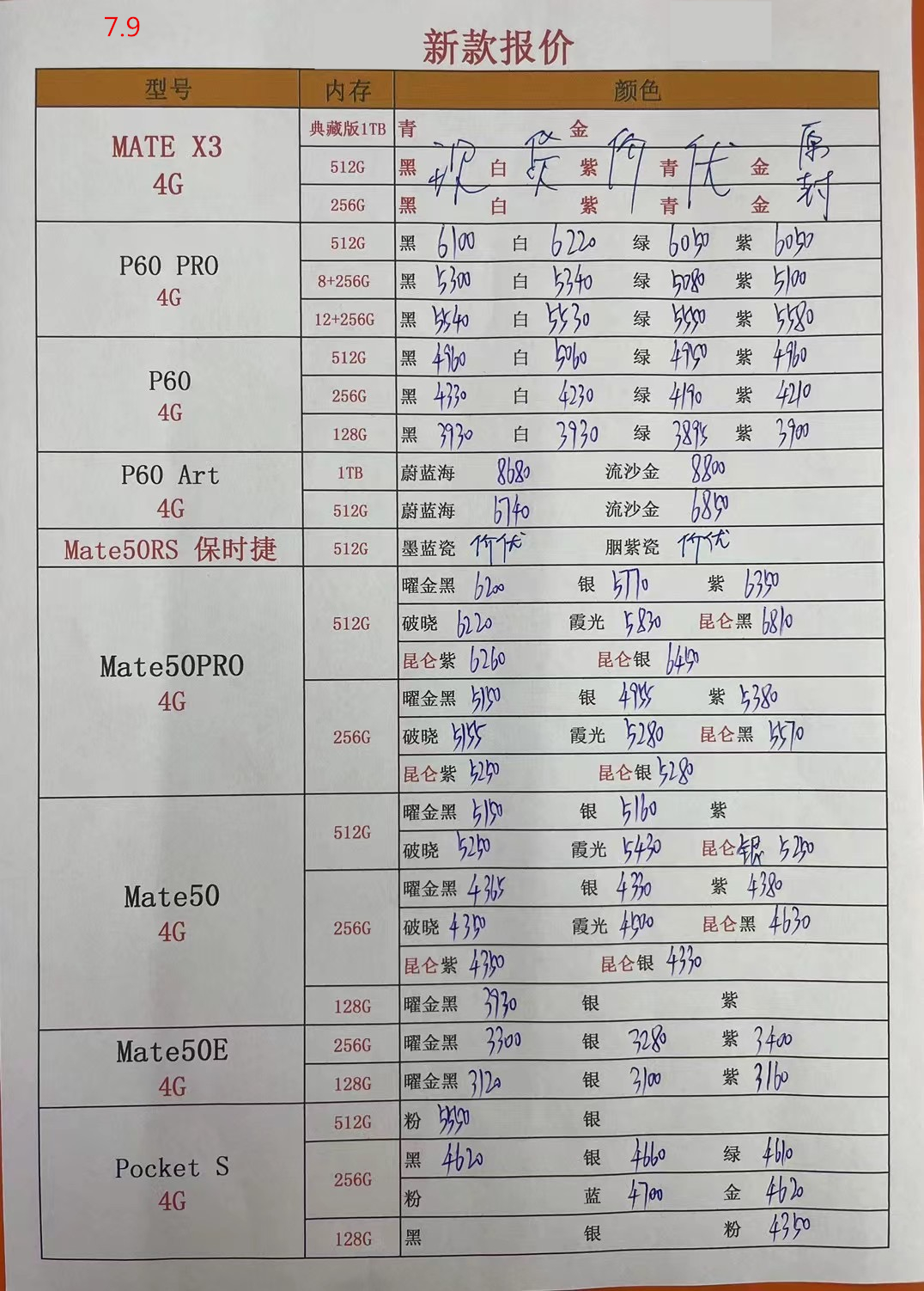 华强北2021年8月18日手机批发报价,华强北2021年3月手机批发价