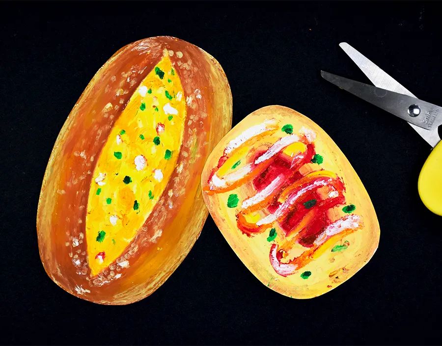 超软油画棒怎么捏迷你面包,好看油画棒教学