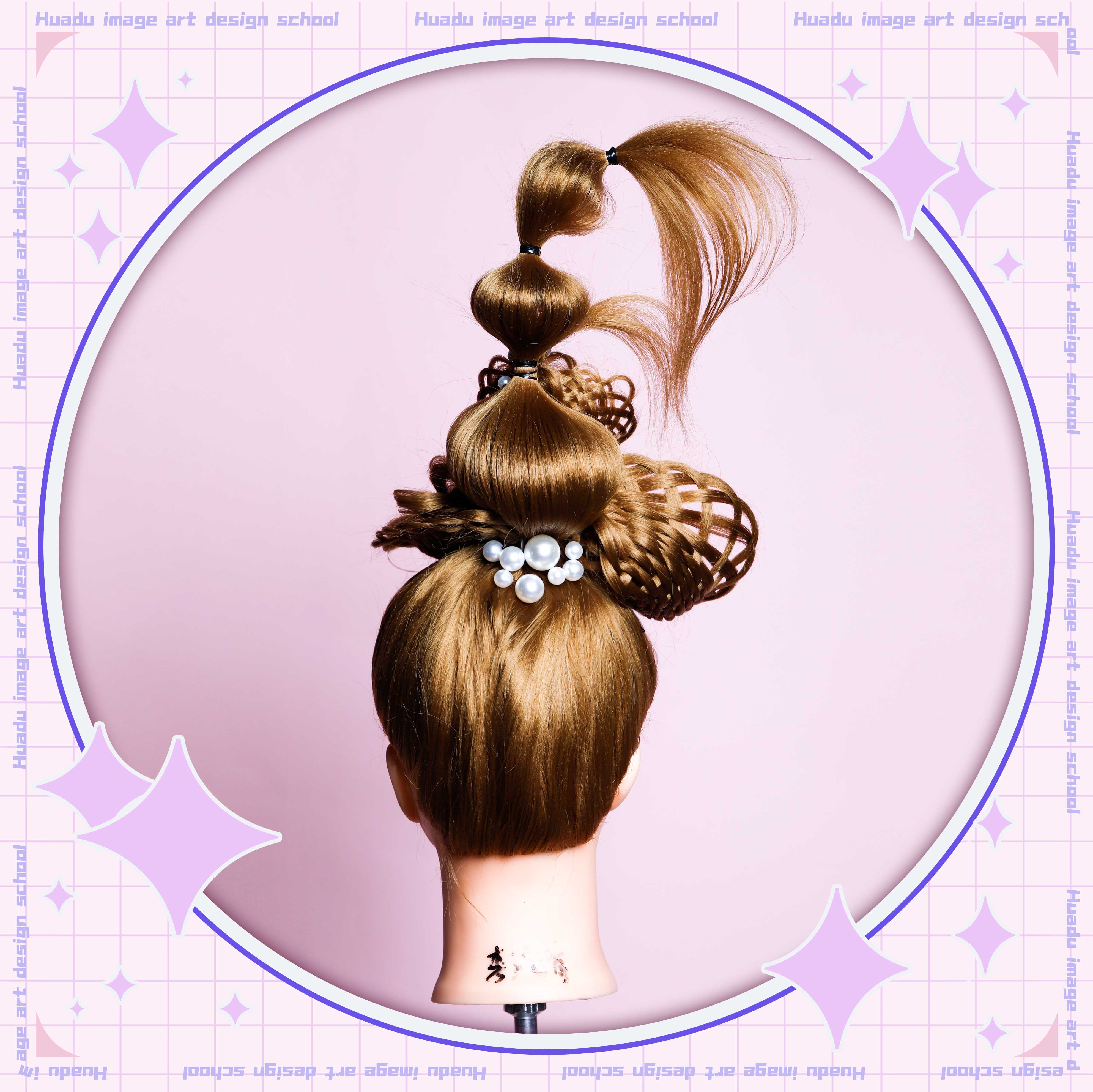 唯美学生编发教程,学化妆学美甲来花都