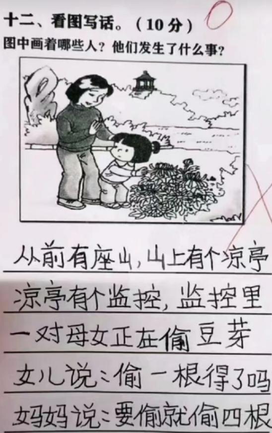 小学生0分试卷走红阅卷老师,小学生考了零分却得奖励
