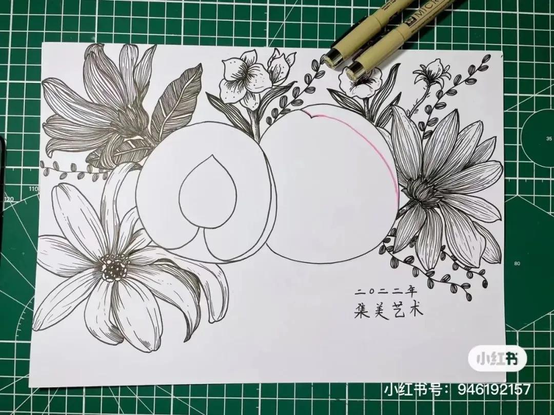 彩铅画出马克笔的效果,彩铅马克笔混合画