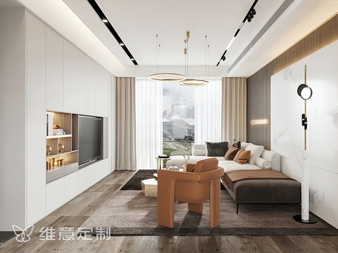 维意定制电视柜效果图,维意定制满墙电视柜