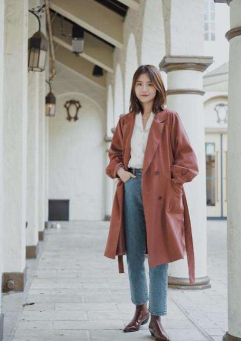 158的小个子穿超级长的大衣,真实身高158小个子博主的穿搭日常
