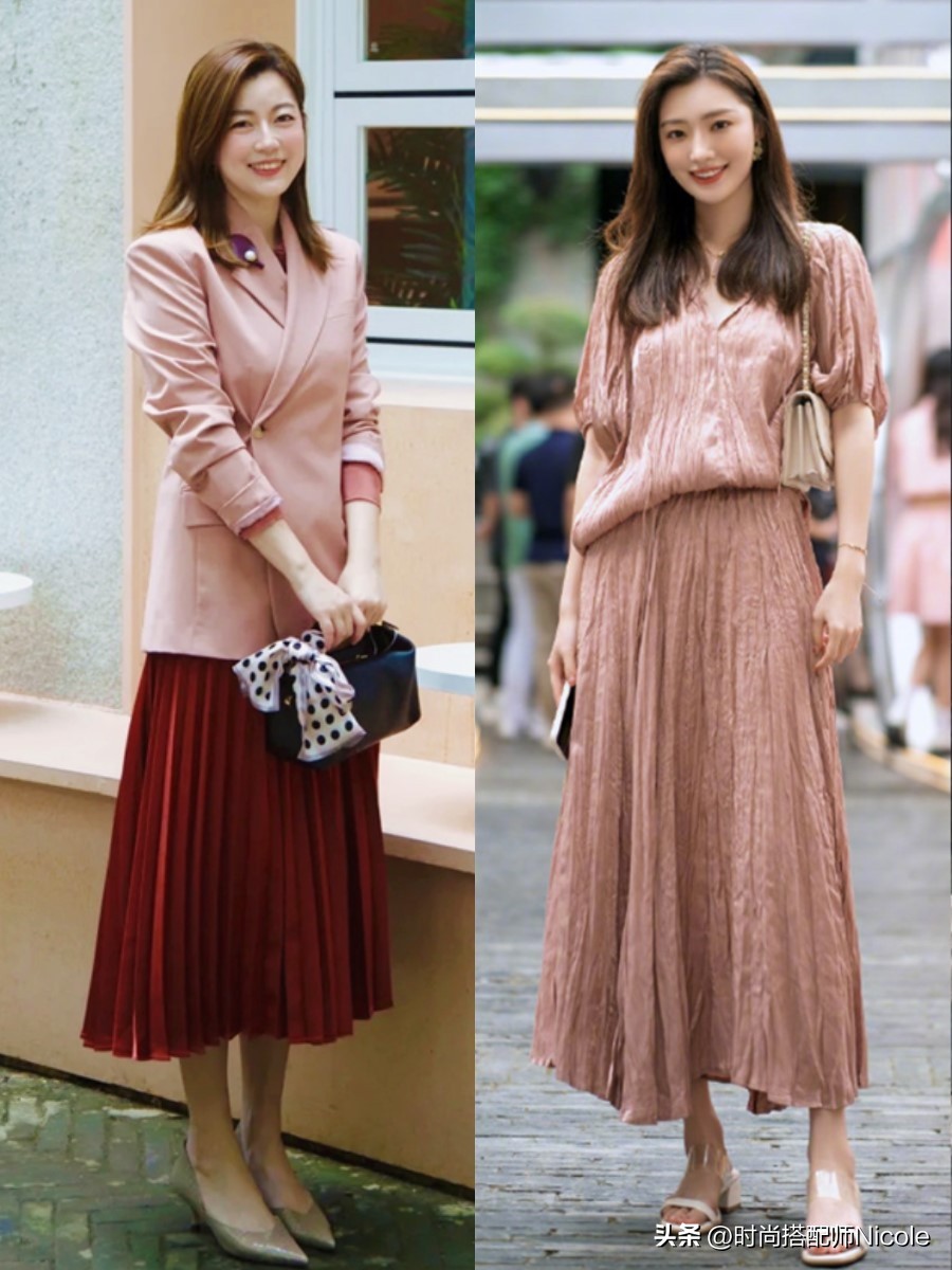 粉色系穿搭秋冬高级感,初秋粉色系穿搭温柔减龄明媚活泼