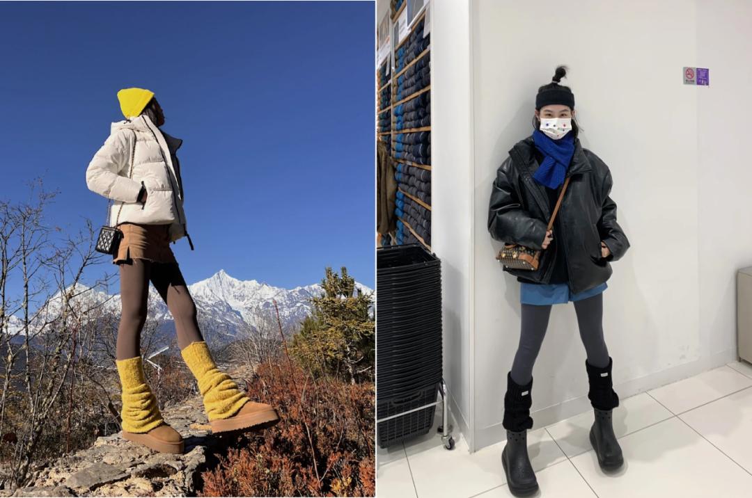 袜套堆堆袜穿法教程,袜套堆堆袜休闲怎么穿