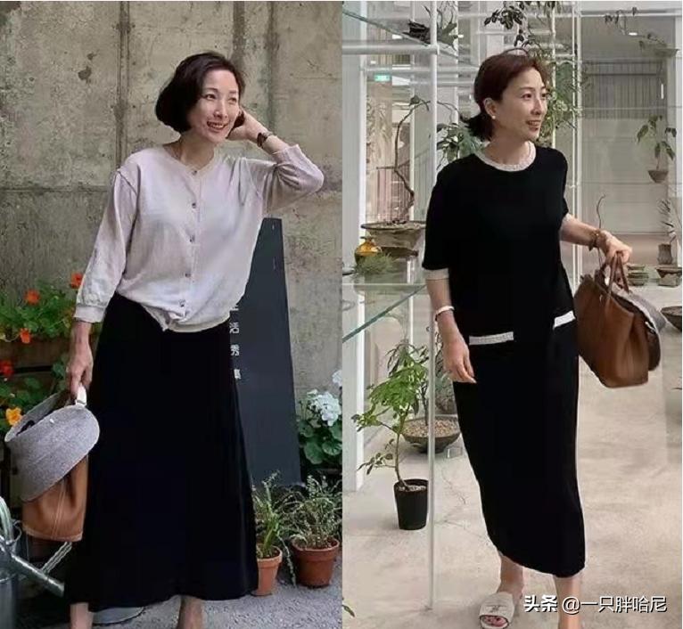 40岁女士气质高端穿搭冬裙,中年气质女裙高级感