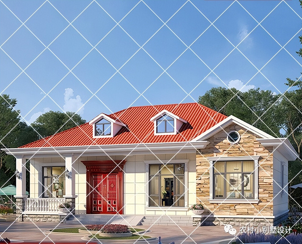 一层半层小别墅新款农村自建房,农村自建房一层别墅设计最新款