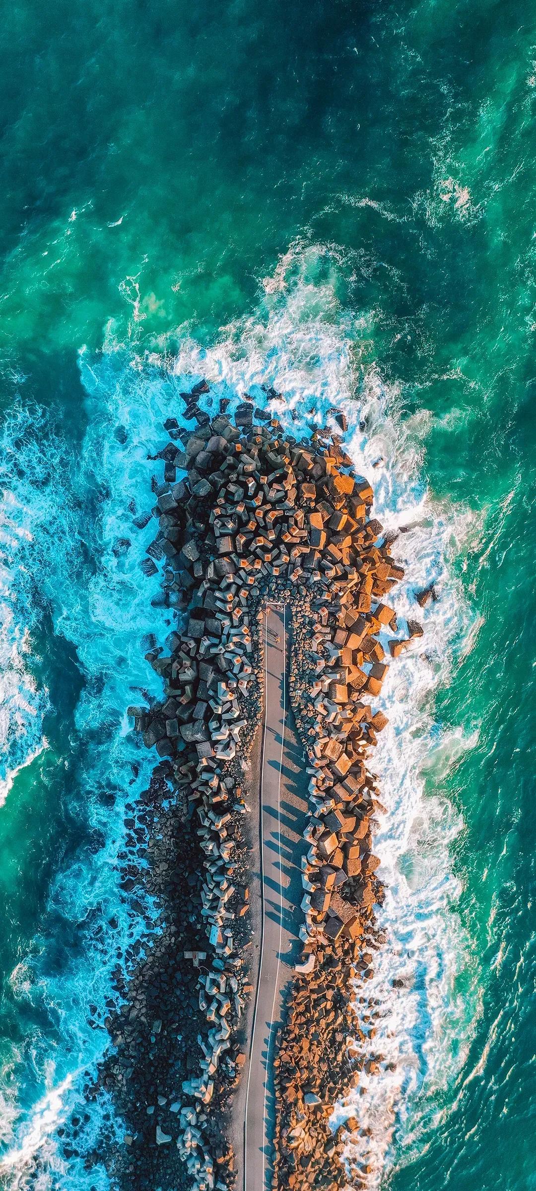 美丽的碧海蓝天壁纸,2018蓝色大海夏天壁纸