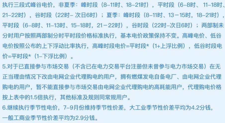 2022年商业电价调整通知,全国最新电价调整明细表