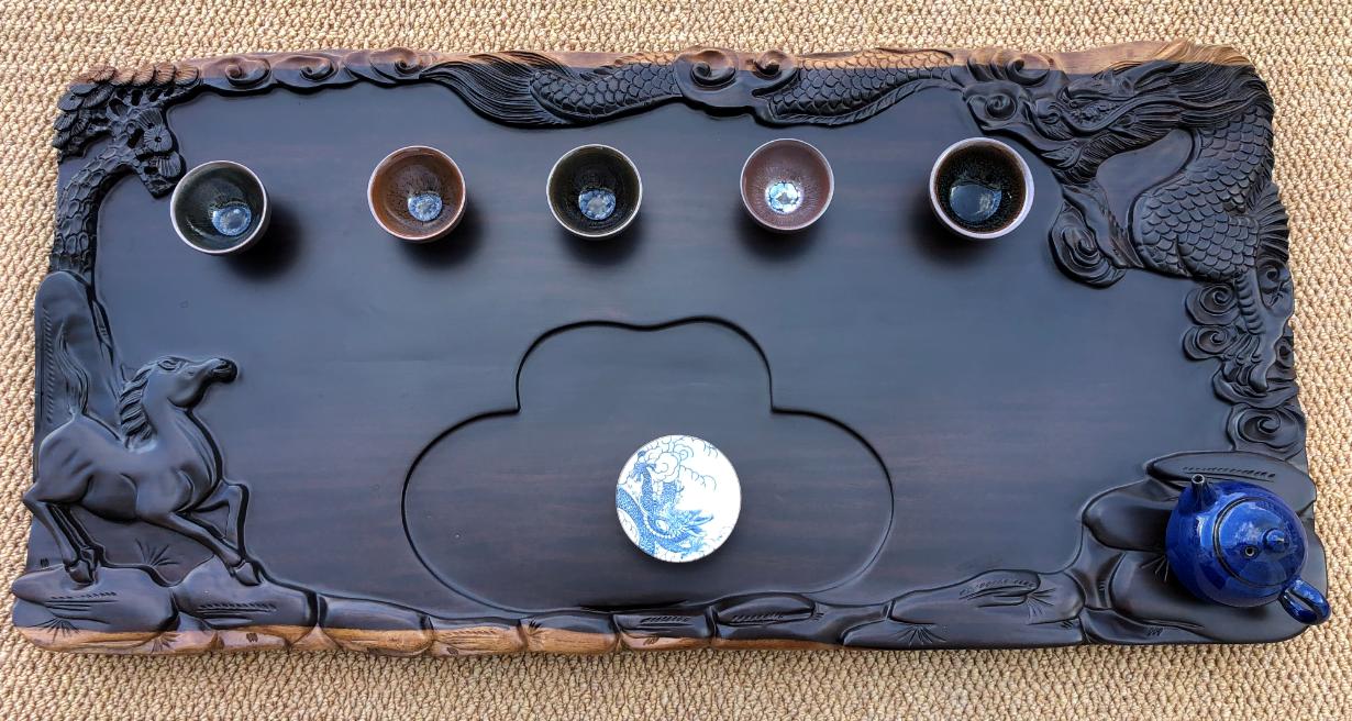 立体龙雕茶盘,浮雕茶盘作品欣赏