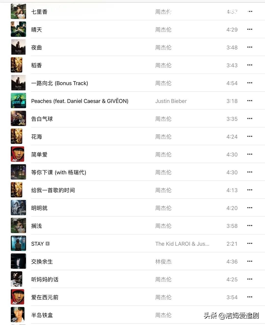 2020周杰伦热门歌曲排行榜,周杰伦好歌推荐2020