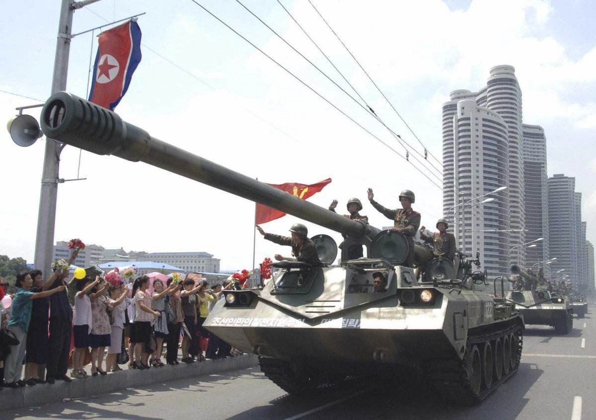 首尔谷山大炮图片,朝鲜谷山大炮