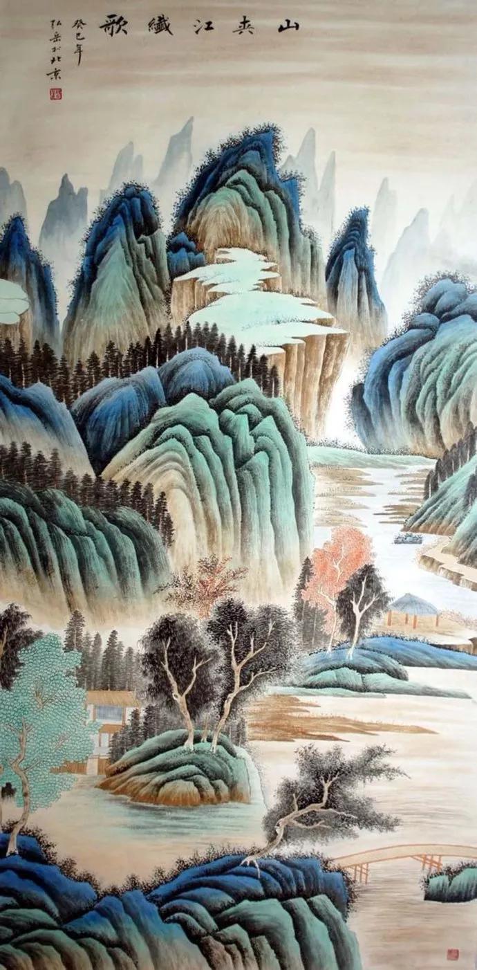 中国山水画名家作品欣赏书,清代山水画名家作品集一册