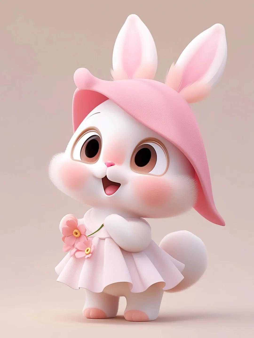 兔子卡通形象系列,卡通可爱的小兔子大全