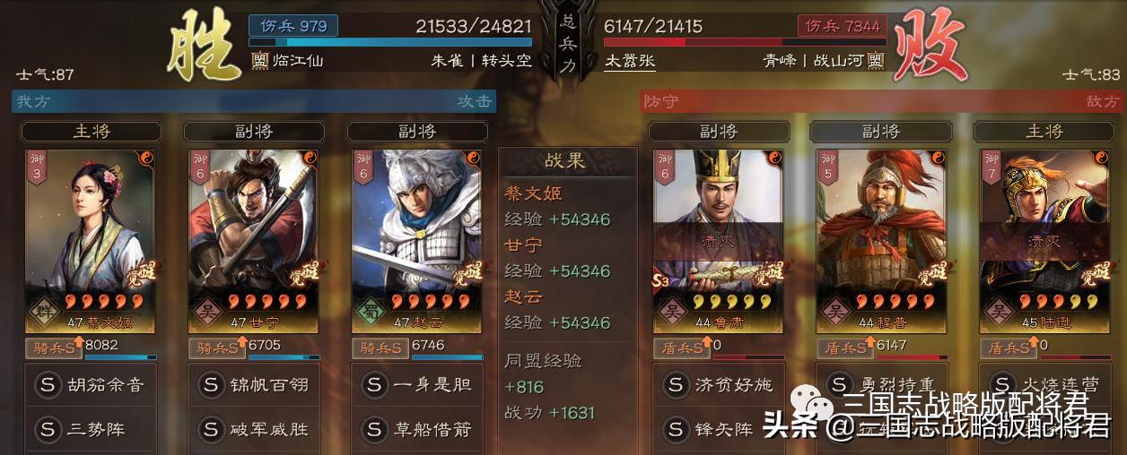 三国志战略版蔡文姬最强阵容pk,三国志战略版姬霸赵战法加点