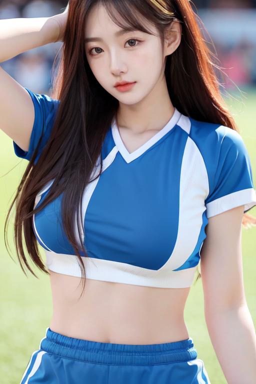 足球宝贝二次元少女,ai足球美女