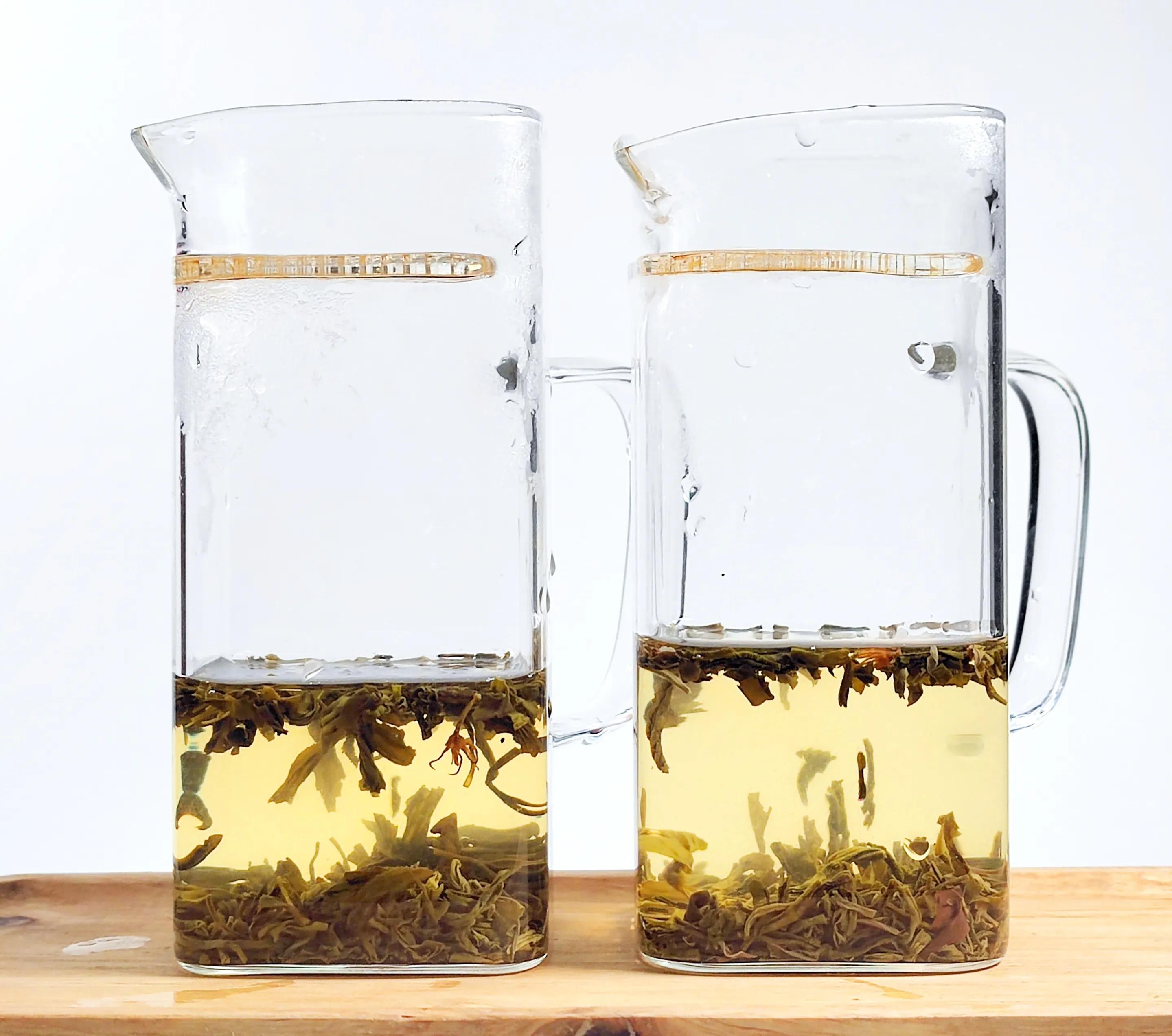 中茶蝴蝶和猴王茉莉花茶,南派茉莉