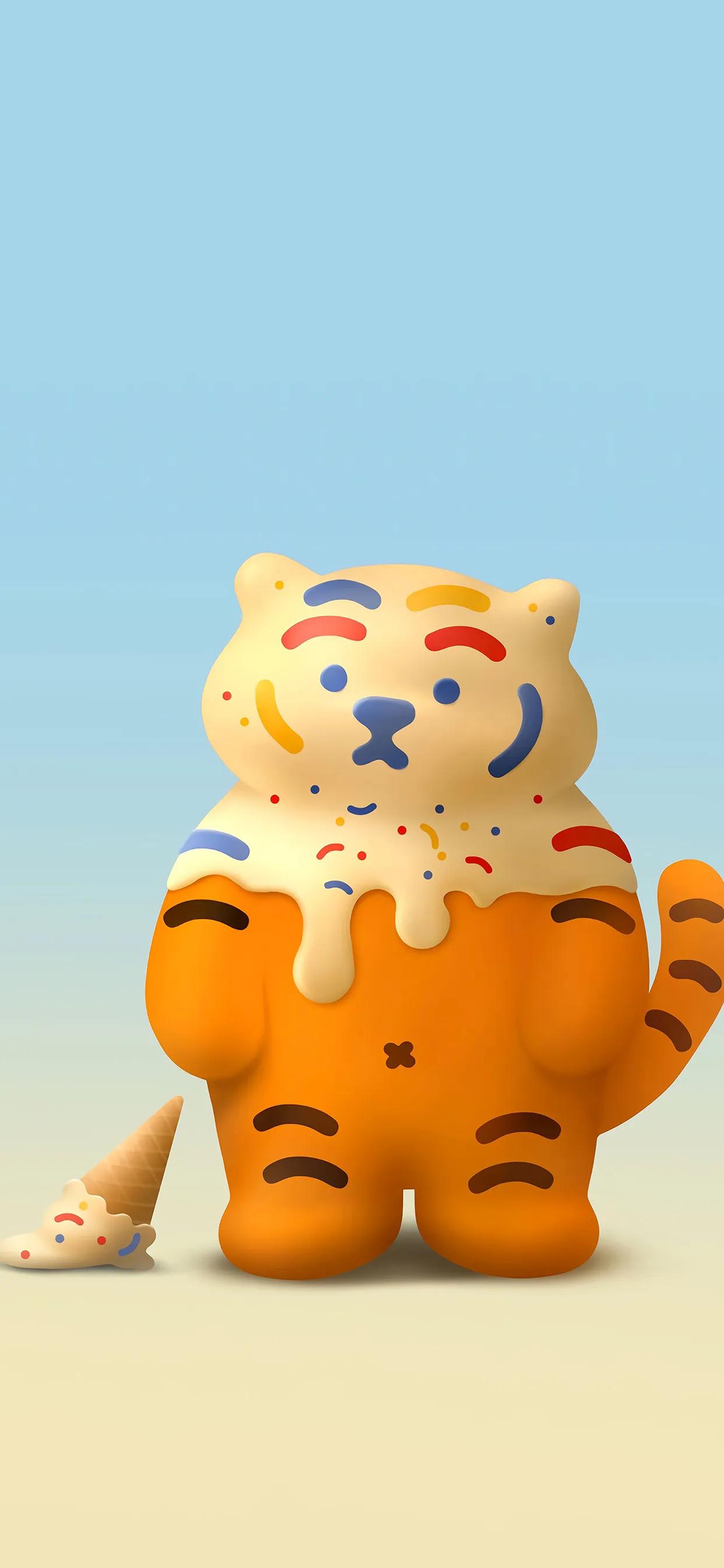 手机壁纸小老虎红色,小老虎万事如意壁纸