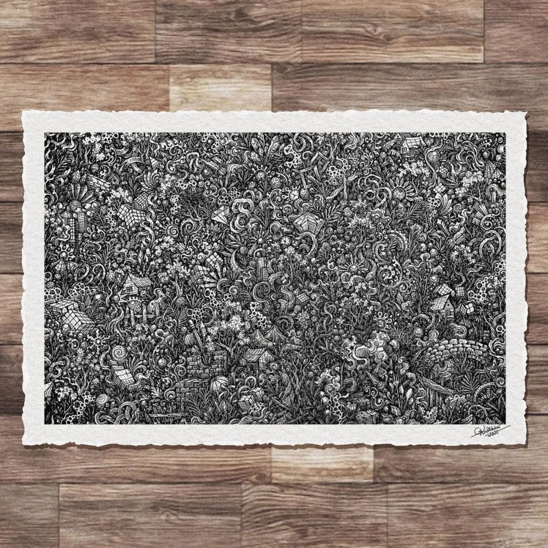 简单治愈强迫症画,让密集恐惧症非常难受的画