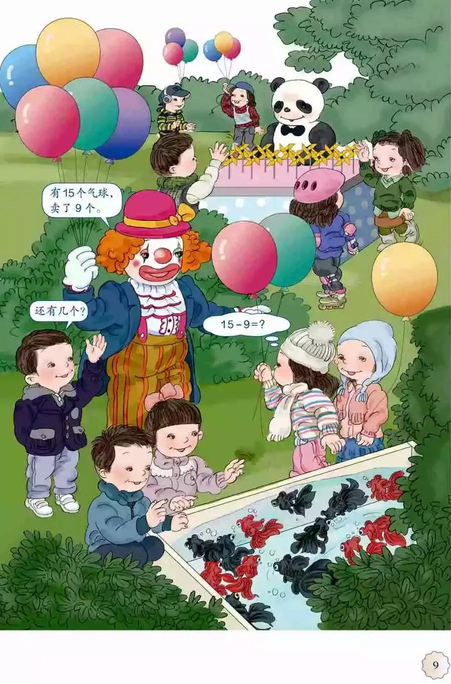 人教版小学数学(一年级下册)课本电子版寒假预习,快收藏