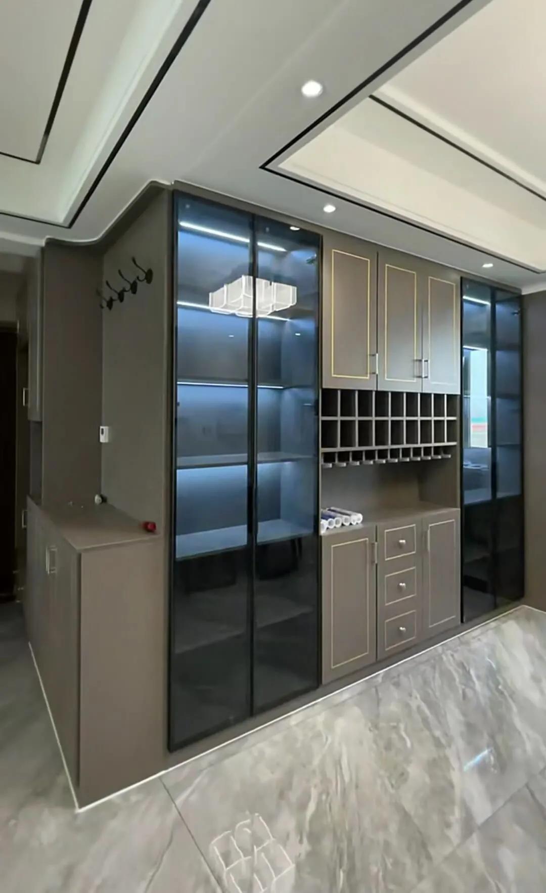 20公分酒柜样式效果图,新中式酒柜实拍图