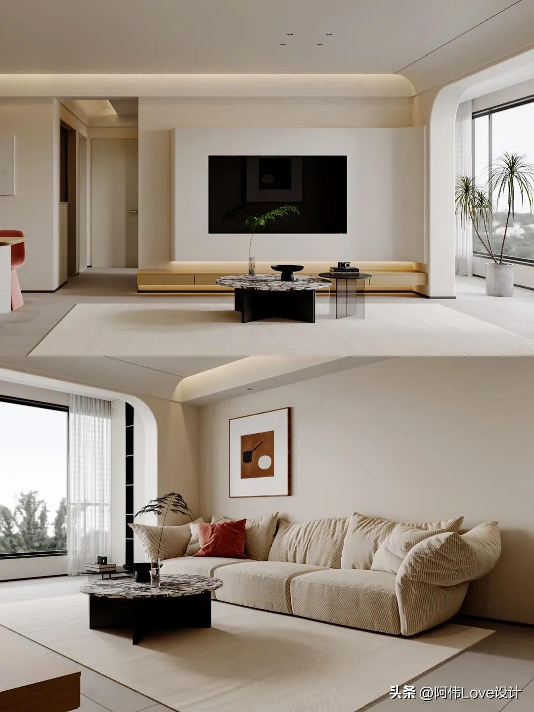 奶油风装修风格视频4房2厅,法式轻奢奶油风装修风格