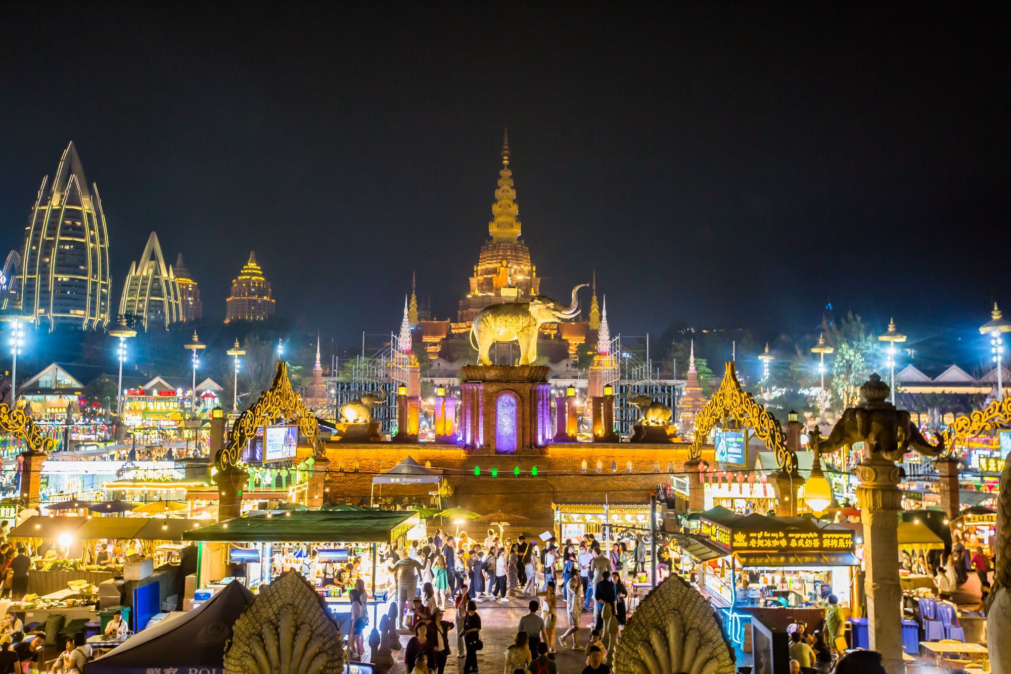 西双版纳星光夜市很美夜色更美,西双版纳星光夜市夜景美篇