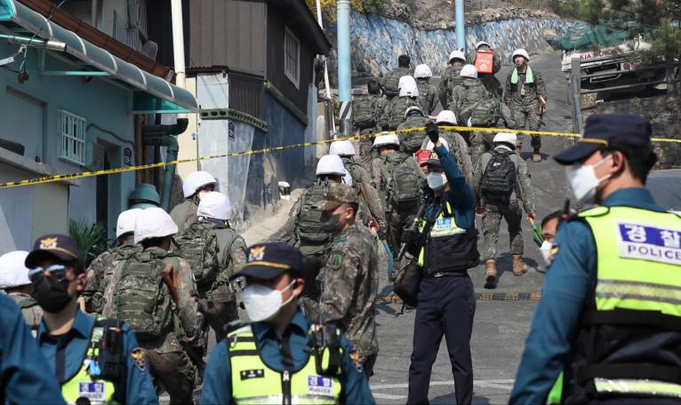 韩国首尔景福宫和青瓦台,韩国森林大火最新