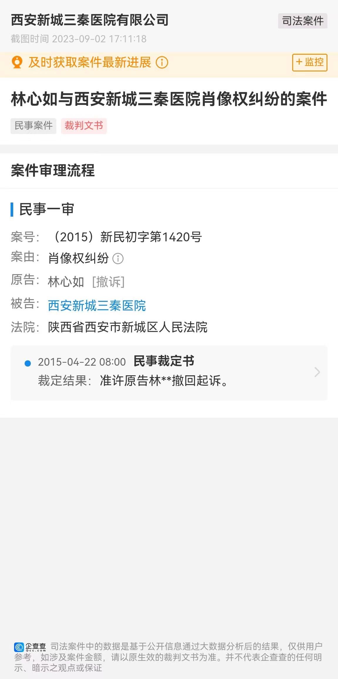 西安这家医院遭多名市民投诉相关部门回复多年前与林心如有过纠纷