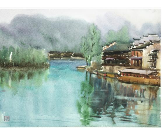 【艺坛百家】|水味彩韵•画意诗情——*党**天才水彩画赏析