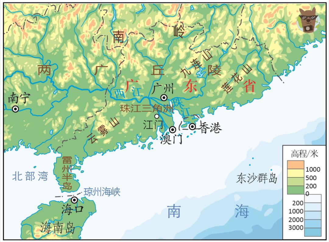 江门市地理图,地理冷知识