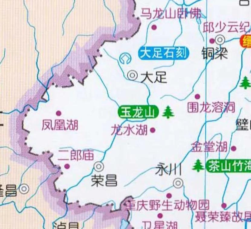 荣昌名胜古迹地图,荣昌景点攻略旅游线路图