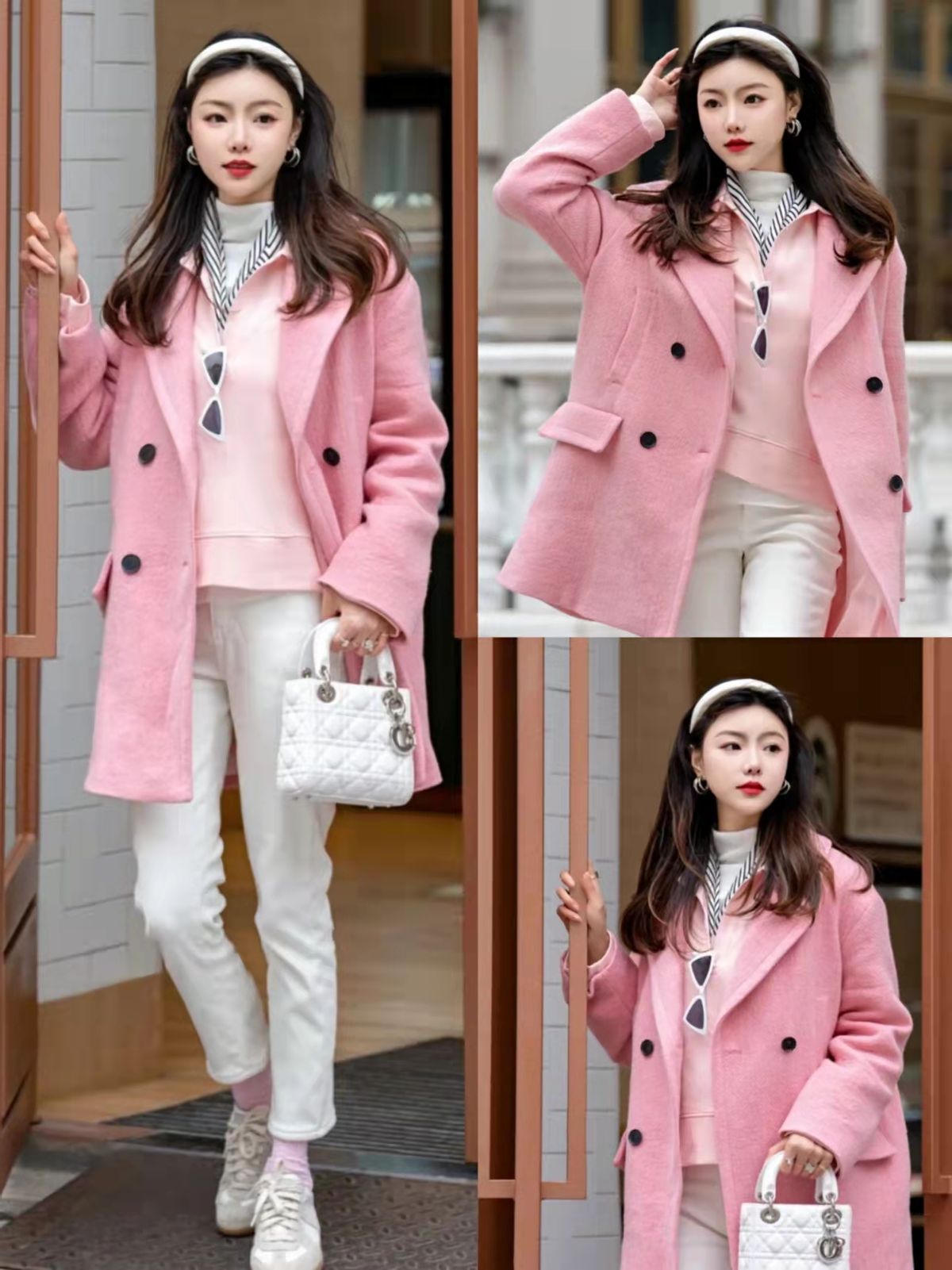 甜系穿搭粉色,粉色系甜酷系穿搭